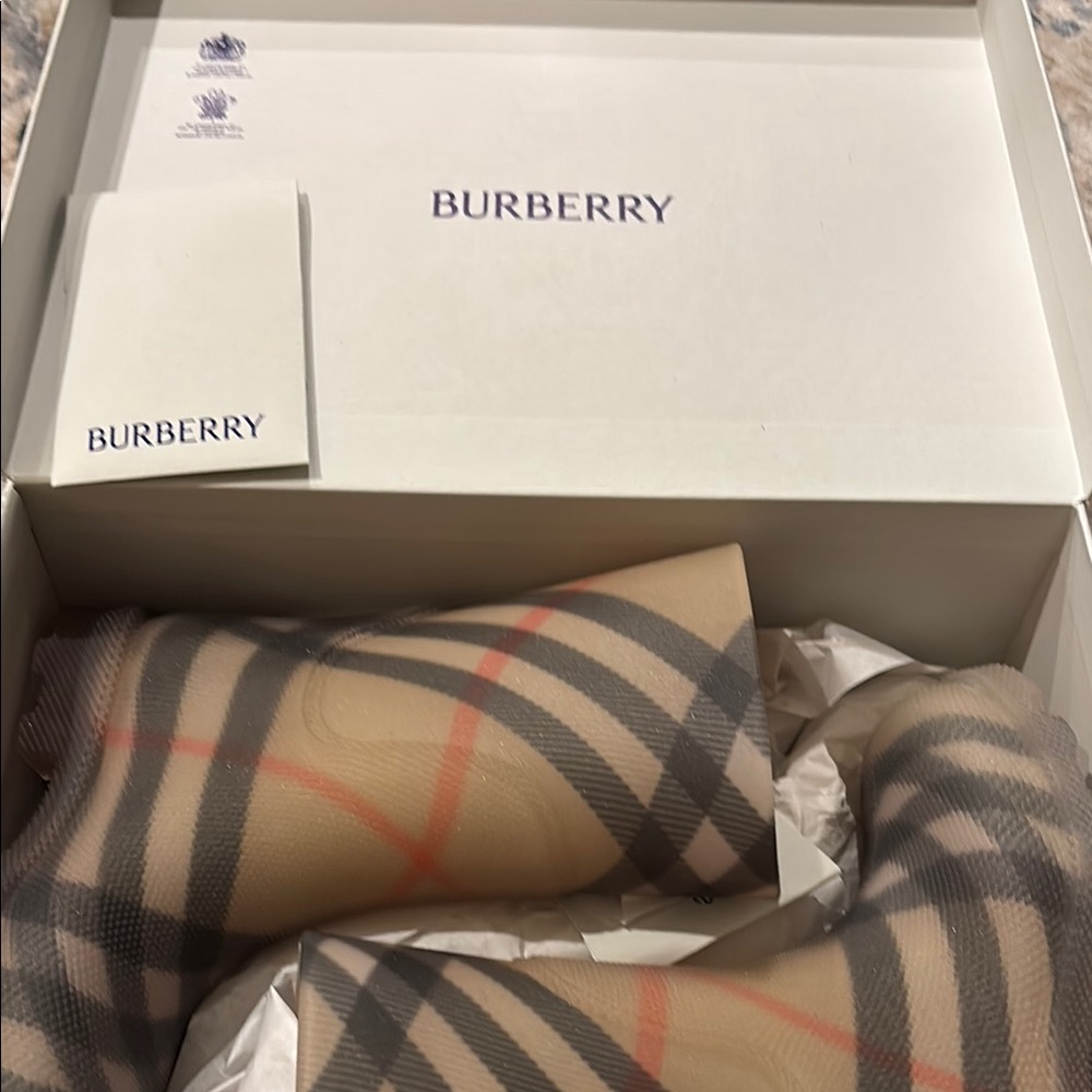 Burberry Plaid Rain Boots